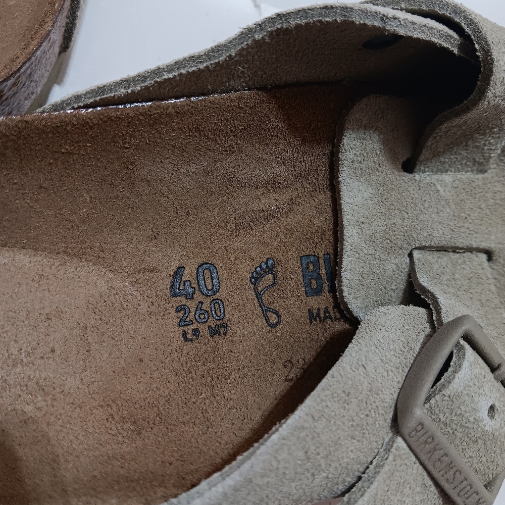 BIREKNSTOCK Boston Faded Khaki Size 40 (US L9, M7) 1025788 Regular Fit - Picture 4 of 9